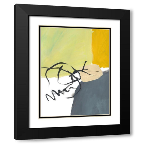 Odyssey Black Modern Wood Framed Art Print with Double Matting by Baker, Bronwyn