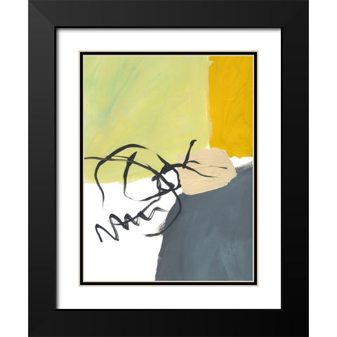 Odyssey Black Modern Wood Framed Art Print with Double Matting by Baker, Bronwyn