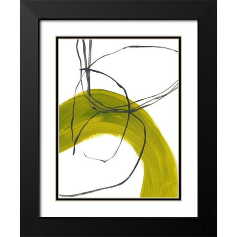 Citron Fusion No. 1 Black Modern Wood Framed Art Print with Double Matting by Baker, Bronwyn