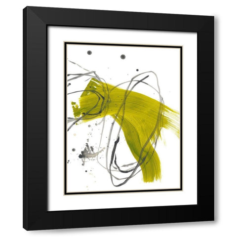 Citron Fusion No. 2 Black Modern Wood Framed Art Print with Double Matting by Baker, Bronwyn