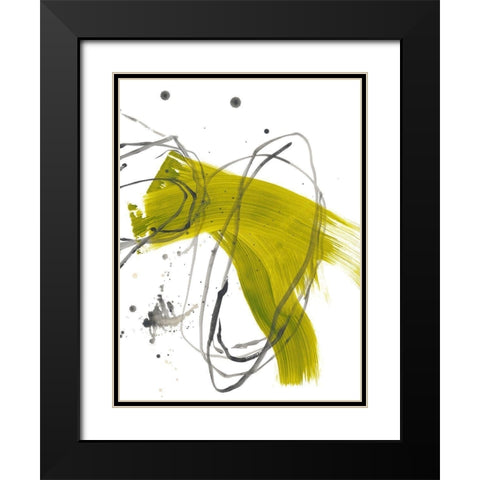 Citron Fusion No. 2 Black Modern Wood Framed Art Print with Double Matting by Baker, Bronwyn
