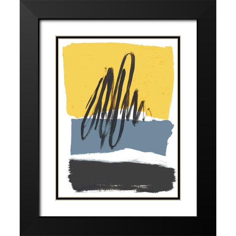 Every Which Way No. 1 Black Modern Wood Framed Art Print with Double Matting by Baker, Bronwyn
