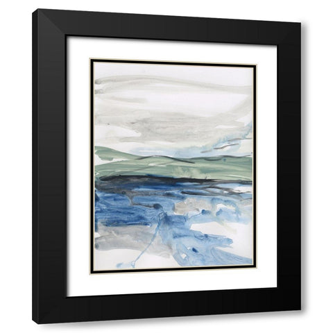 Lands End Black Modern Wood Framed Art Print with Double Matting by Baker, Bronwyn