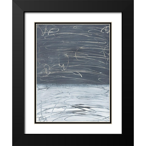 Night Returns Black Modern Wood Framed Art Print with Double Matting by Baker, Bronwyn