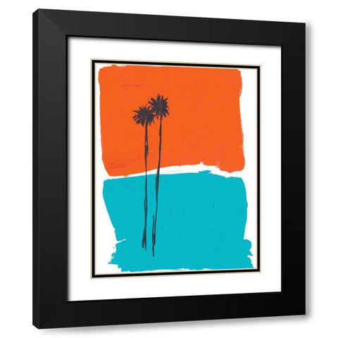 PS Palms Black Modern Wood Framed Art Print with Double Matting by Baker, Bronwyn