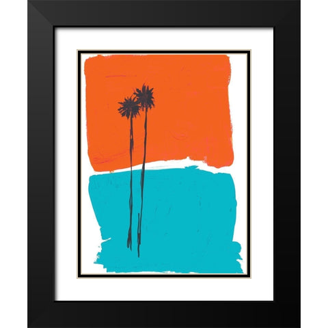 PS Palms Black Modern Wood Framed Art Print with Double Matting by Baker, Bronwyn