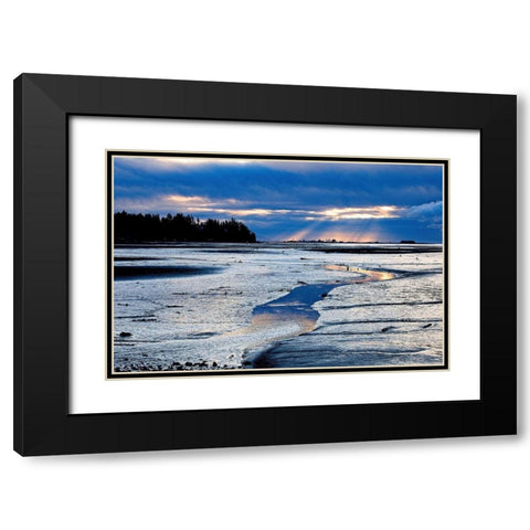 Reflections Along The Way Black Modern Wood Framed Art Print with Double Matting by Burdick, Chuck