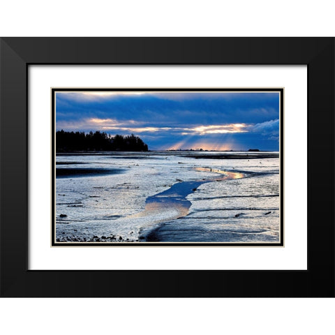 Reflections Along The Way Black Modern Wood Framed Art Print with Double Matting by Burdick, Chuck