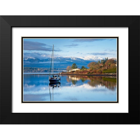 Stillness Black Modern Wood Framed Art Print with Double Matting by Burdick, Chuck