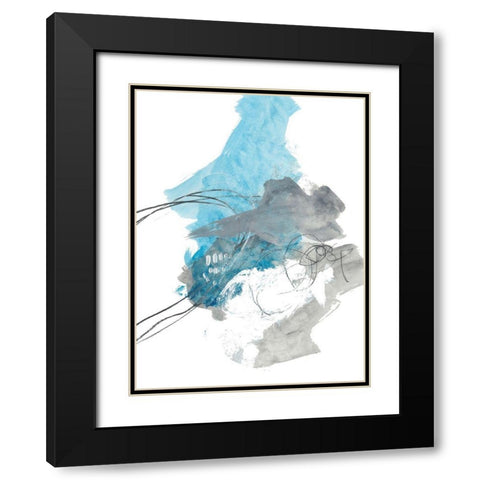 Indigo Field No. 1 Black Modern Wood Framed Art Print with Double Matting by Baker, Bronwyn
