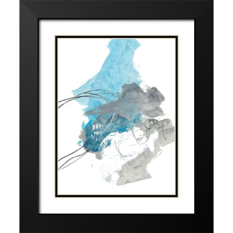 Indigo Field No. 1 Black Modern Wood Framed Art Print with Double Matting by Baker, Bronwyn