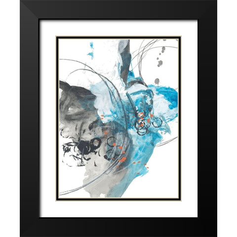 Indigo Field No. 2 Black Modern Wood Framed Art Print with Double Matting by Baker, Bronwyn