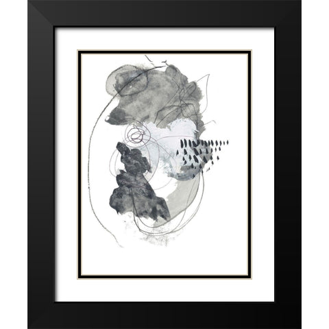 In Grays No. 1 Black Modern Wood Framed Art Print with Double Matting by Baker, Bronwyn