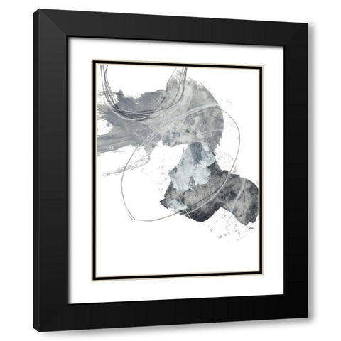 In Grays No. 2 Black Modern Wood Framed Art Print with Double Matting by Baker, Bronwyn