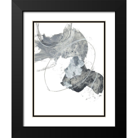 In Grays No. 2 Black Modern Wood Framed Art Print with Double Matting by Baker, Bronwyn