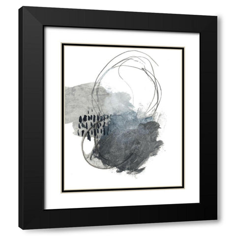 In Grays No. 3 Black Modern Wood Framed Art Print with Double Matting by Baker, Bronwyn