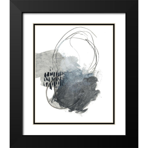 In Grays No. 3 Black Modern Wood Framed Art Print with Double Matting by Baker, Bronwyn
