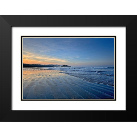 Sandy Shore Black Modern Wood Framed Art Print with Double Matting by Burdick, Chuck