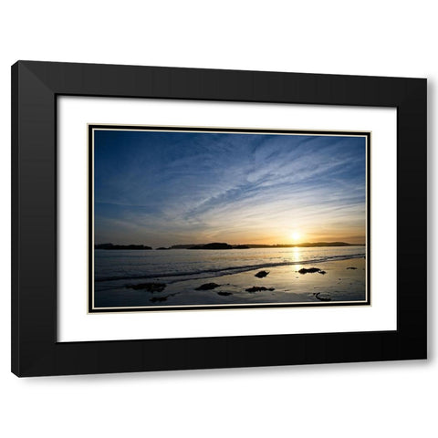 Golden Sunset Black Modern Wood Framed Art Print with Double Matting by Burdick, Chuck