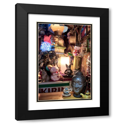 Nagano Cafe 19 Black Modern Wood Framed Art Print with Double Matting by Blaustein, Alan