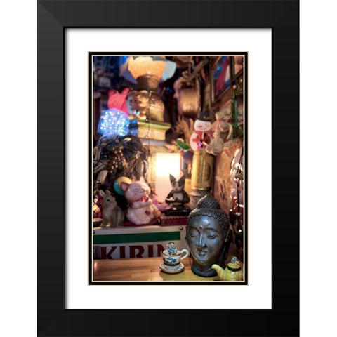 Nagano Cafe 19 Black Modern Wood Framed Art Print with Double Matting by Blaustein, Alan