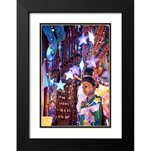 Nagano Cafe 18 Black Modern Wood Framed Art Print with Double Matting by Blaustein, Alan