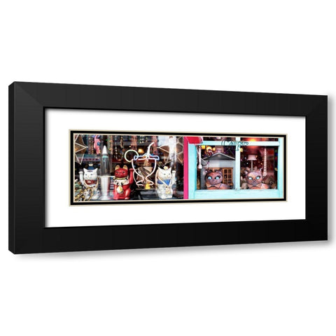 Nagano Cafe 13 Black Modern Wood Framed Art Print with Double Matting by Blaustein, Alan