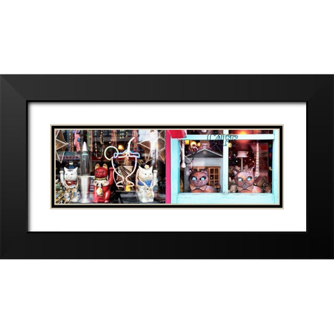 Nagano Cafe 13 Black Modern Wood Framed Art Print with Double Matting by Blaustein, Alan