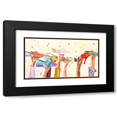 We Stand Together Black Modern Wood Framed Art Print with Double Matting by Beer, Pamela K.