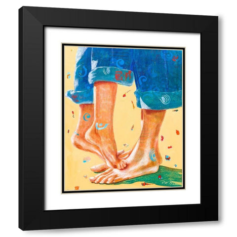 Better Together Black Modern Wood Framed Art Print with Double Matting by Beer, Pamela K.