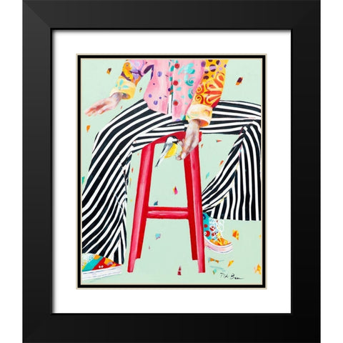The Storyteller Black Modern Wood Framed Art Print with Double Matting by Beer, Pamela K.
