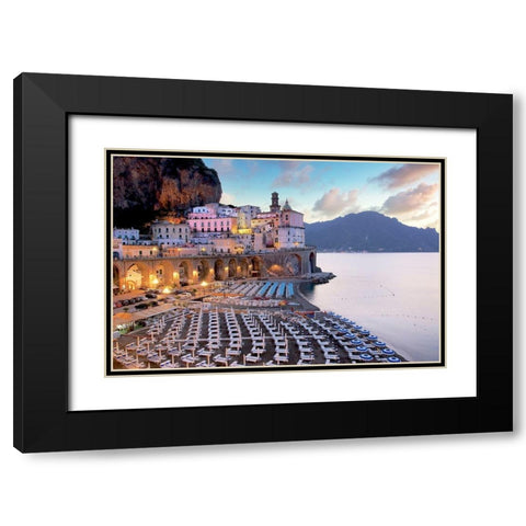 Sunrise Atrani #3 Black Modern Wood Framed Art Print with Double Matting by Blaustein, Alan