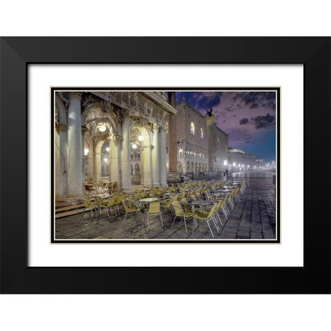 Piazza San Marco Sunrise #18 Black Modern Wood Framed Art Print with Double Matting by Blaustein, Alan