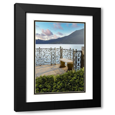 Giardino sul Lago #8 Black Modern Wood Framed Art Print with Double Matting by Blaustein, Alan