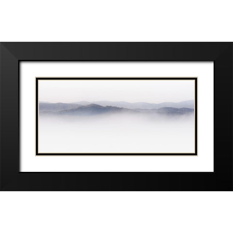 Mountain Tops, Appalachia Black Modern Wood Framed Art Print with Double Matting by Bell, Nicholas