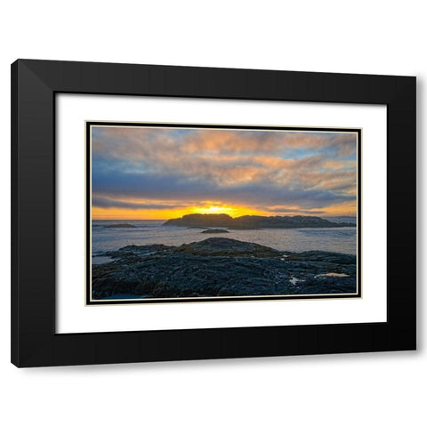 Wickaninnish Sunset Black Modern Wood Framed Art Print with Double Matting by Burdick, Chuck
