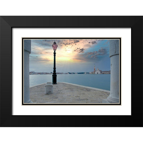 Gran Canale Sunrise #1 Black Modern Wood Framed Art Print with Double Matting by Blaustein, Alan