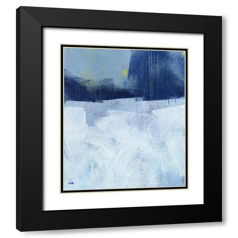 Blue Sticks Black Modern Wood Framed Art Print with Double Matting by Bailey, Paul