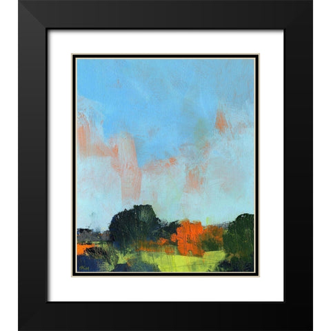 Burst Black Modern Wood Framed Art Print with Double Matting by Bailey, Paul