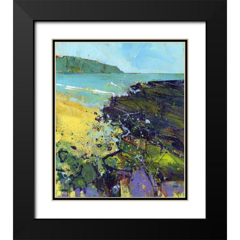 Clarach Bay Black Modern Wood Framed Art Print with Double Matting by Bailey, Paul