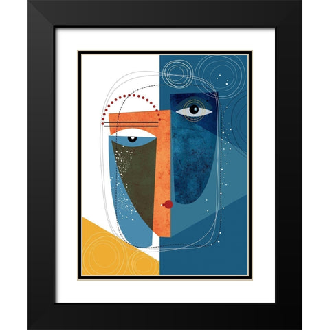Krsna Black Modern Wood Framed Art Print with Double Matting by Banerjee, Ishita