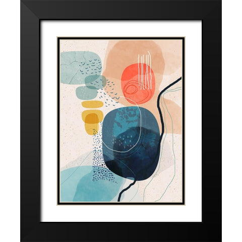 Prelude Black Modern Wood Framed Art Print with Double Matting by Banerjee, Ishita