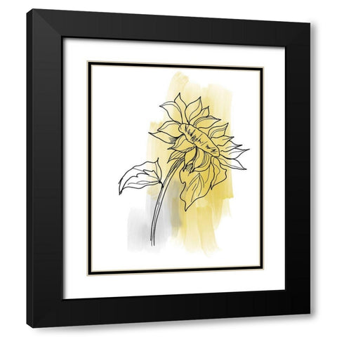 Botanique en Gris 2 Black Modern Wood Framed Art Print with Double Matting by Baker, Bronwyn