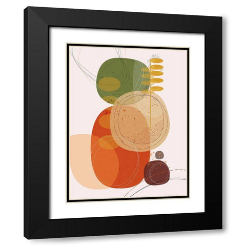 Autumn Sunset Black Modern Wood Framed Art Print with Double Matting by Banerjee, Ishita