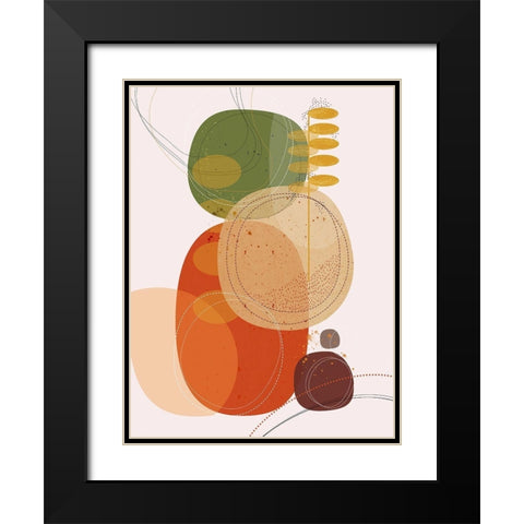 Autumn Sunset Black Modern Wood Framed Art Print with Double Matting by Banerjee, Ishita