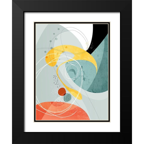 Galactic 02 - Crossings Black Modern Wood Framed Art Print with Double Matting by Banerjee, Ishita