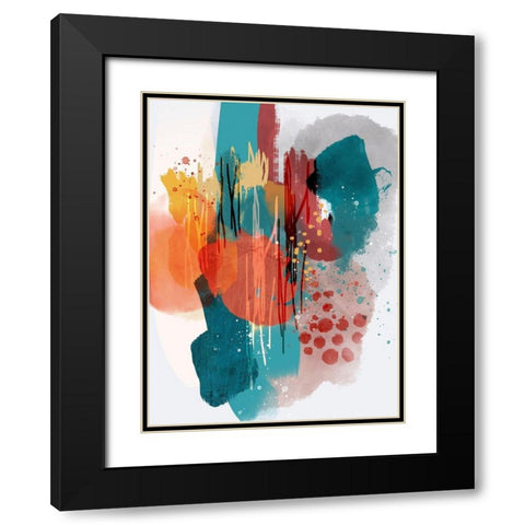 Lyrics Black Modern Wood Framed Art Print with Double Matting by Banerjee, Ishita