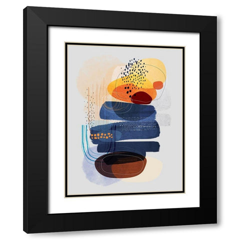 Oceans Apart Black Modern Wood Framed Art Print with Double Matting by Banerjee, Ishita