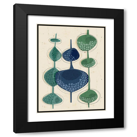 Towering Trees Black Modern Wood Framed Art Print with Double Matting by Banerjee, Ishita