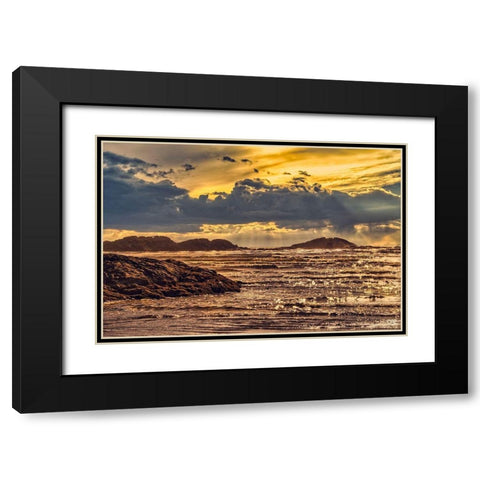 Golden Sunset Black Modern Wood Framed Art Print with Double Matting by Burdick, Chuck